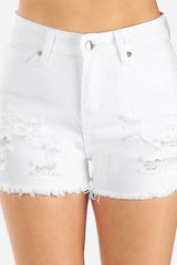 White Cut Off Shorts