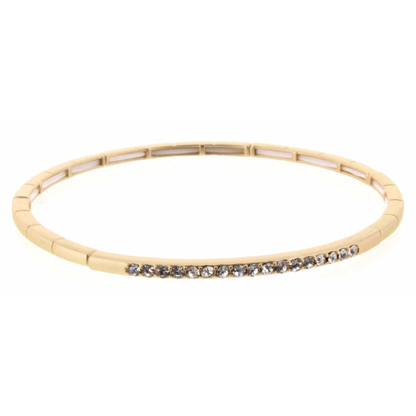 Jane Marie Gold Stretch Rhinestone Bracelets