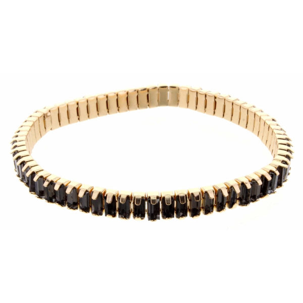 Jane Marie Gold Stretch Rhinestone Bracelets