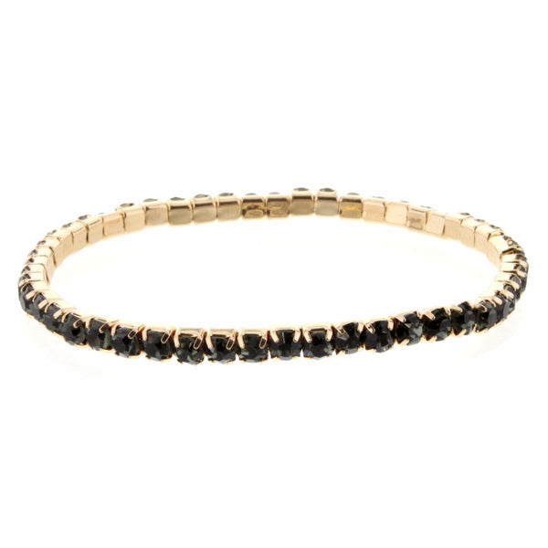 Jane Marie Gold Stretch Rhinestone Bracelets