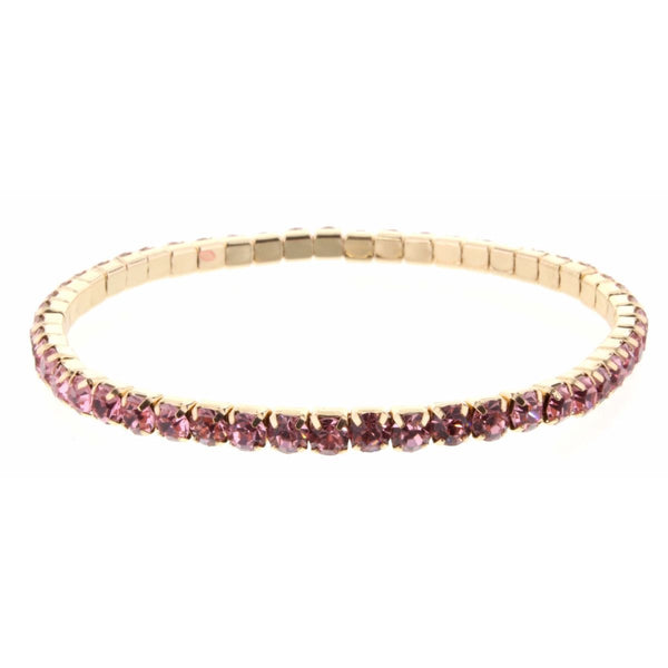 Jane Marie Gold Stretch Rhinestone Bracelets