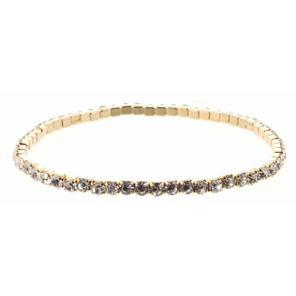 Jane Marie Gold Stretch Rhinestone Bracelets