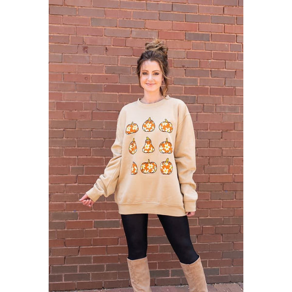 Floral Pumpkin Sweatshirt