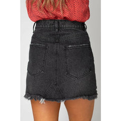 Buddy Love Sharon Denim Skirt in Grey