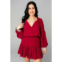 Buddy Love Zozo Dress in Burgundy