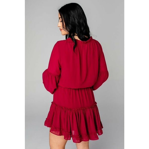 Buddy Love Zozo Dress in Burgundy