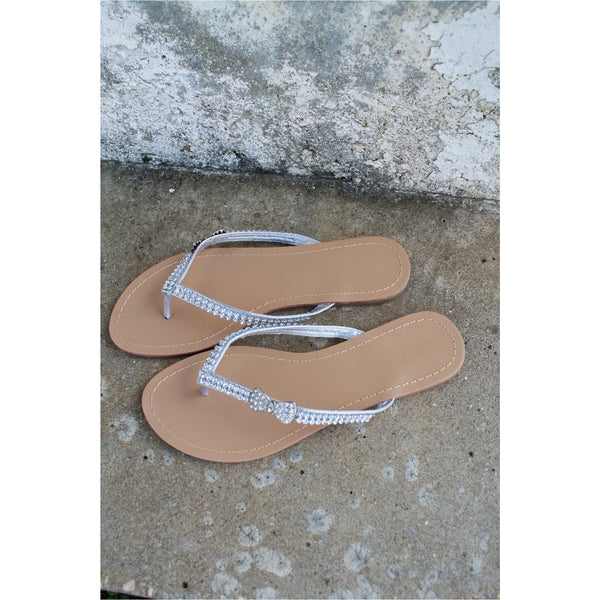 Silver Bow Sandal