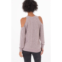 Z Supply The Marled Cold Shoulder Pullover