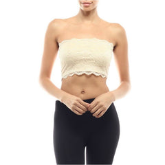 Ivory Lace Bandeau Bra - A Little Bird Boutique
