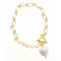 Jane Marie Pearl and Gold Caroline Bracelets