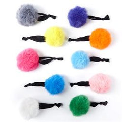 Fur Ball Ponytail Holder - A Little Bird Boutique
 - 2