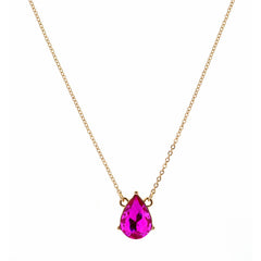 Jane Marie Gold 16" NECKLACE with Colored Stone Pendant