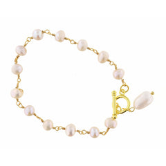 Jane Marie Pearl and Gold Caroline Bracelets