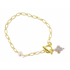 Jane Marie Pearl and Gold Caroline Bracelets