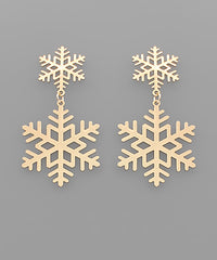 Golden Snowflake Earring