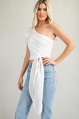 Marlee One Shoulder Top- 2 Colors