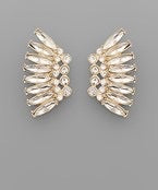 Crystal Wing Earrings- Multiple Colors