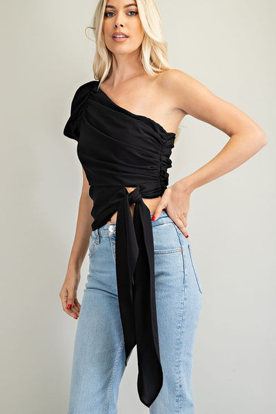 Marlee One Shoulder Top- 2 Colors