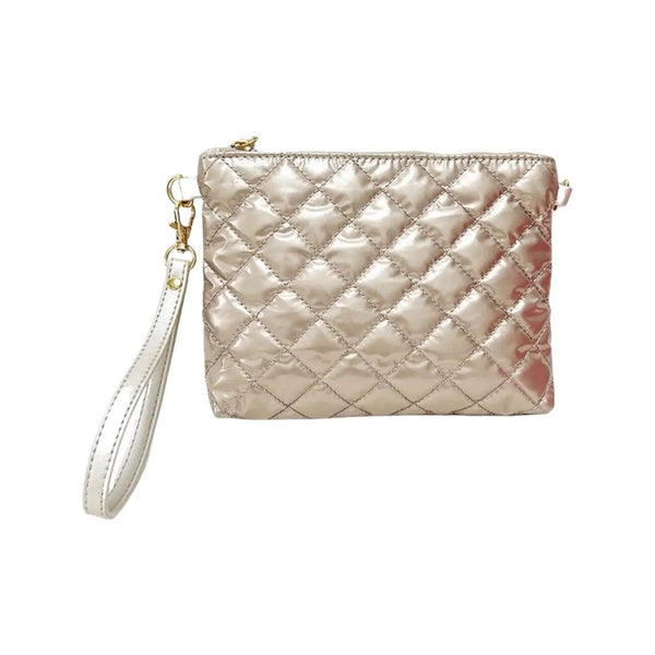 The Debra Diamond Gold Metallic Patent 3 in 1 Crossbody