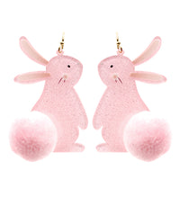 Easter Bunny Pom Pom Earrings