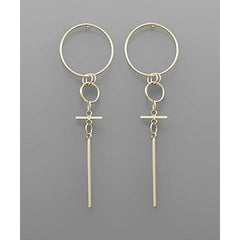 Circle Bar Earrings