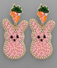 Easter Bunny Beads Earrings - 2 colors