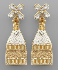 Beaded Champagne Earrings