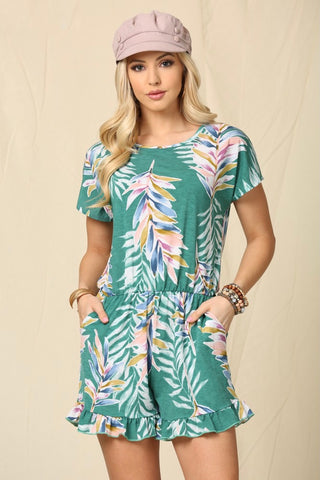 Tropical Vibes Plus Size Romper