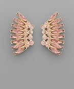 Crystal Wing Earrings- Multiple Colors