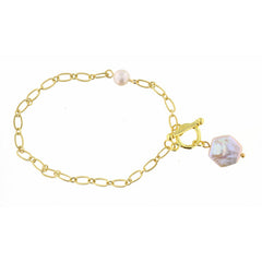 Jane Marie Pearl and Gold Caroline Bracelets