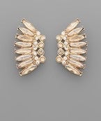 Crystal Wing Earrings- Multiple Colors