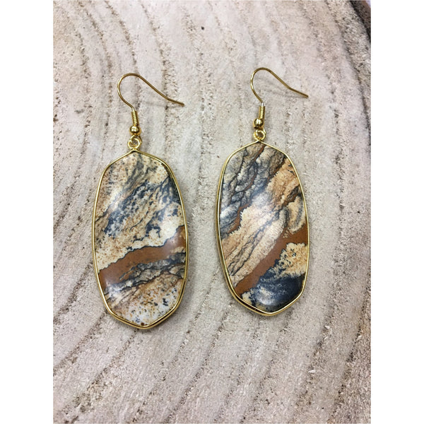 Oval Drop Earrings