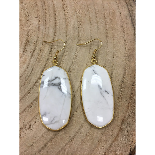 Oval Drop Earrings