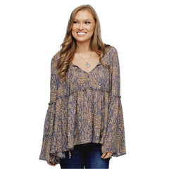 Buddy Love Jasper Ruffled Bell Sleeve Top