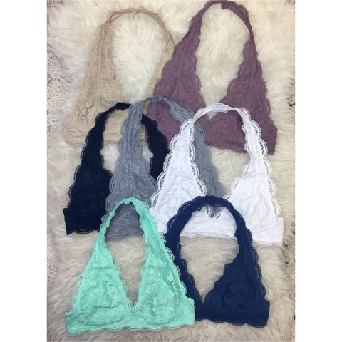 Scallop Halter Bralette