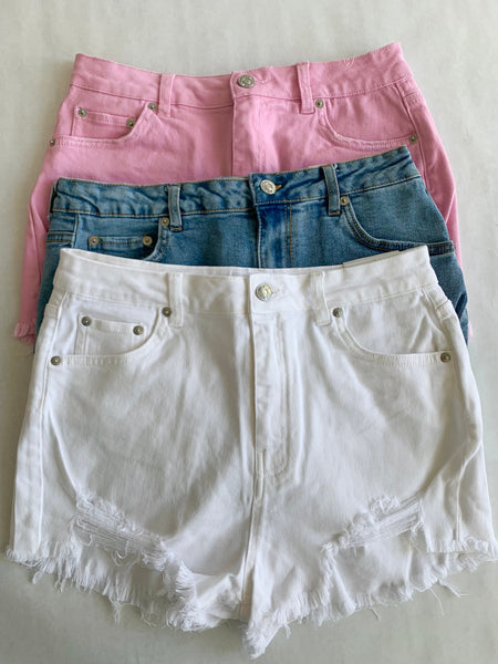 Girlie Cut Off Denim Shorts