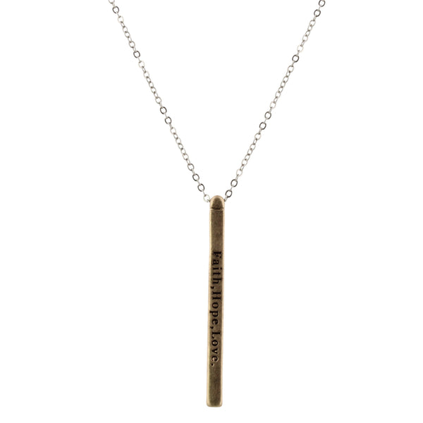 Jane Marie Gold Bar on Gold Chain Necklace