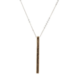 Jane Marie Gold Bar on Silver Chain Necklace