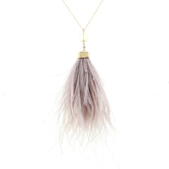 Jane Marie Feather Tassel with Clear Bead Accent