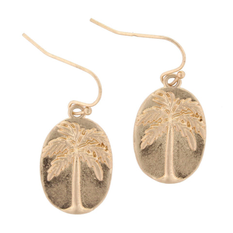 Jane Marie Gold Palm Earrings