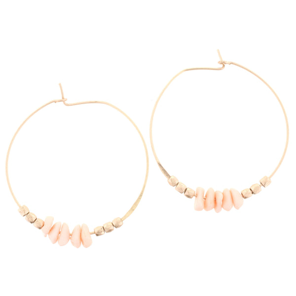 Jane Marie Gold Hoop & Stone Earrings