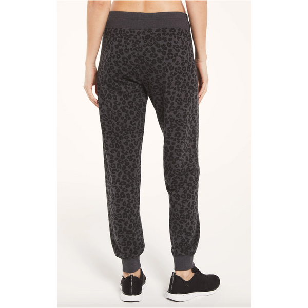 Z Supply Ava Leopard Jogger in Black