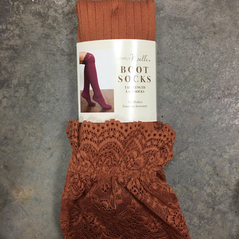 Simply Noelle Tall Lace Sock