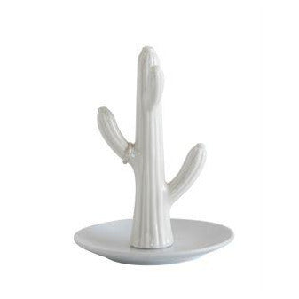 Porcelain Cactus Jewelry Holder