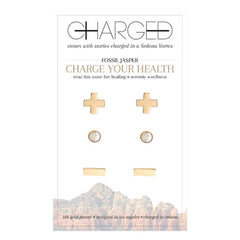 Charged Carded Gemstone Earrings