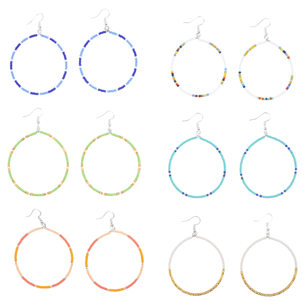 Aza Beaded Hoop Earrings