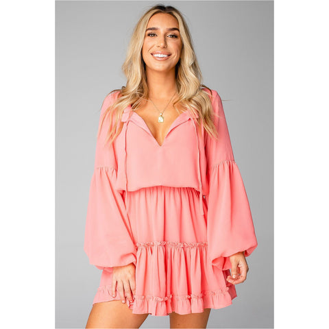 Buddy Love Zozo Dress in Coral