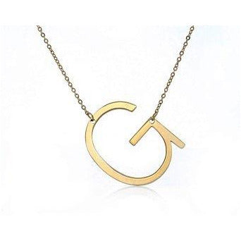 Large Initial Necklace