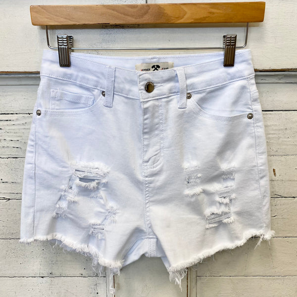 White Cut Off Shorts