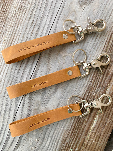 Stamped Strap Keychains